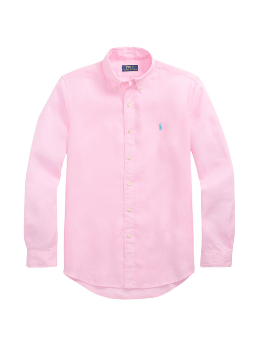 Ralph Lauren Camisa de Lino Rosa